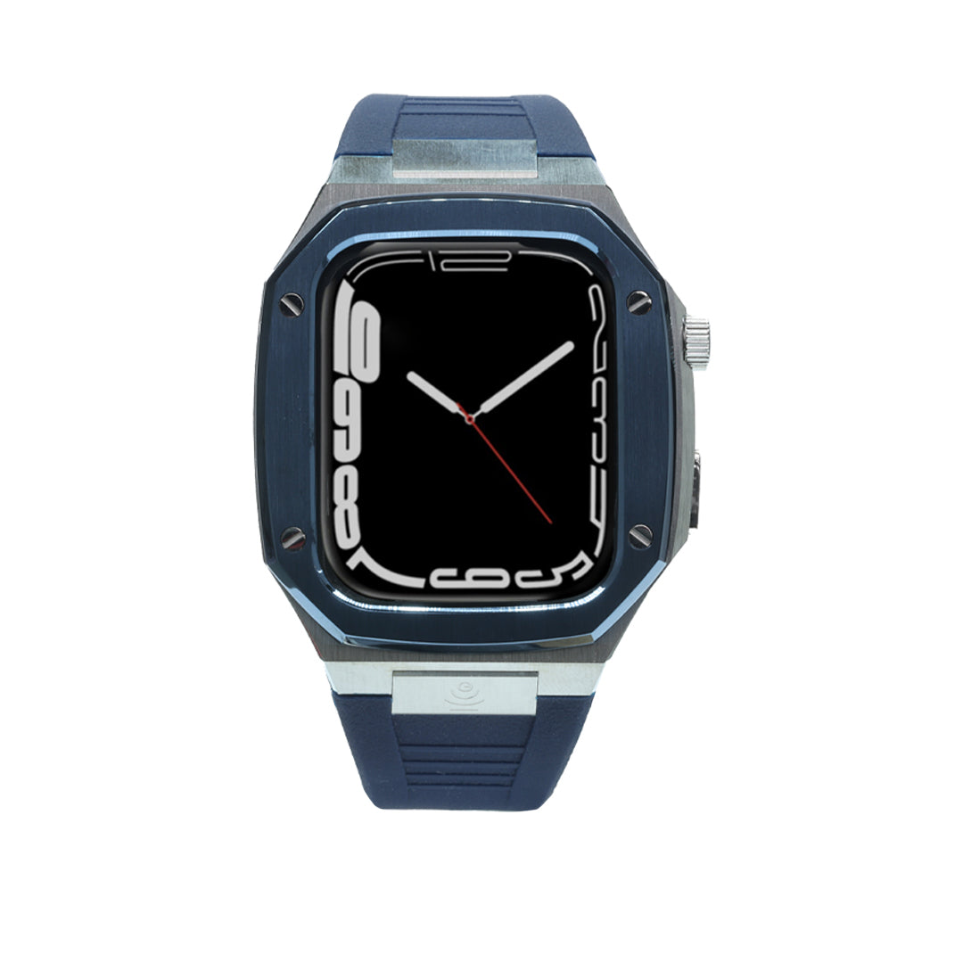 AP Stainless Steel, Blue Bezel with Blue Rubber Strap