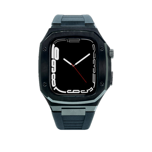 AP Stainless Steel, Black Bezel with Black Rubber Strap